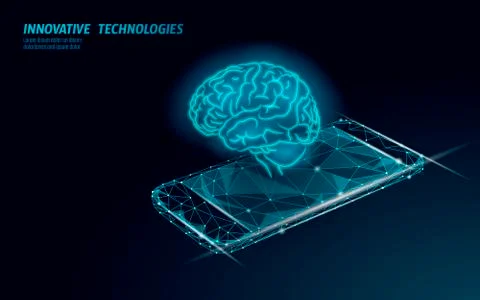 Virtual assistant voice recognition service technology. AI artificial Stock-Illustration