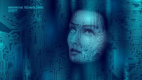 Virtual assistant voice recognition service technology. AI artificial 스톡 일러스트