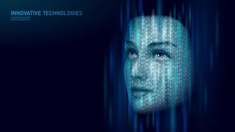 Virtual assistant voice recognition service technology. AI artificial Stock Illustration