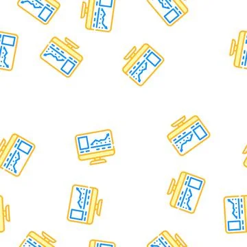 Virtual auction vector seamless pattern Stock Illustration