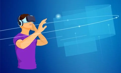 Virtual Augmented Reality Stock Illustration