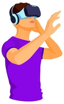 Virtual Augmented Reality Stock Illustration