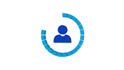 Virtual avatar bars loading confirmation with positive check mark in final Stock Footage 300903575