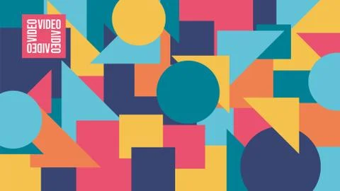 Virtual background for video conferencing. Blocks of different sizes. Geometr Stock Illustration