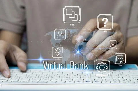 The Virtual Banking Concept Thats Going to Be Popular in 2025 and Beyond Stock Photos