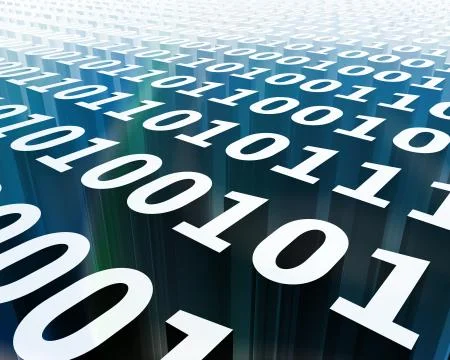 Virtual binary space Illustrazione stock