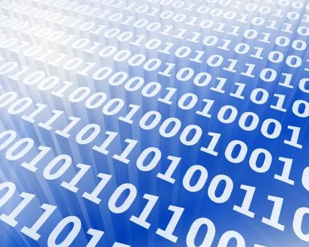 Virtual binary space Illustrazione stock