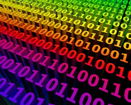 Virtual binary space Illustrazione stock