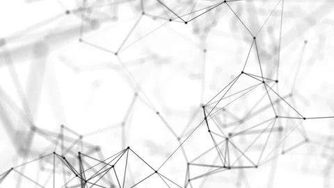 Virtual black and white plexus space Stock Footage 105965865