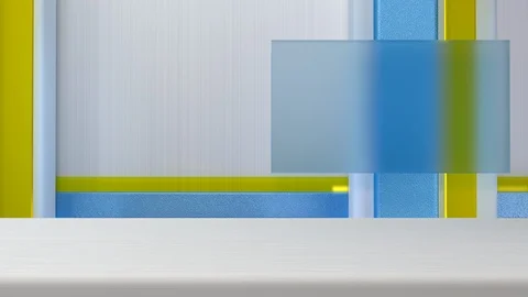 Virtual blog and tv studio 3d rendering Stock Footage 124579608