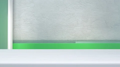Virtual blog and tv studio 3d rendering Stock Footage 124586774