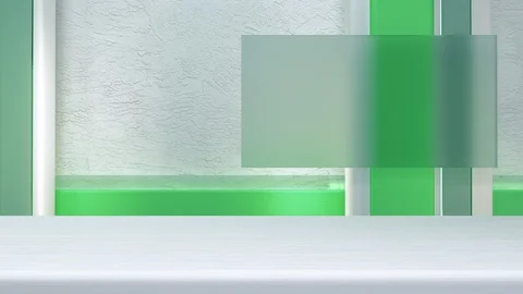 Virtual blog and tv studio 3d rendering Stock Footage 124589538