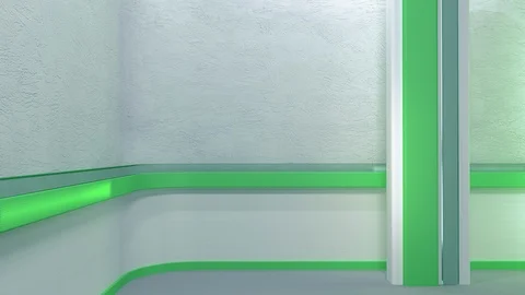 Virtual blog and tv studio 3d rendering Stock Footage 124591995