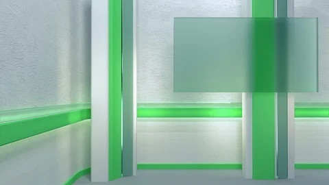 Virtual blog and tv studio 3d rendering Stock Footage 124595510
