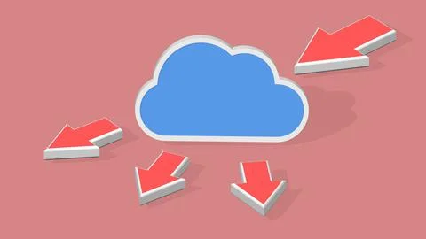 Virtual blue cloud for sharing data between devices. Loading and unloading in 스톡 일러스트
