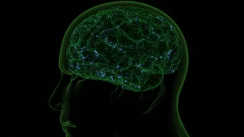 Virtual brain activity Stock Footage 151781939