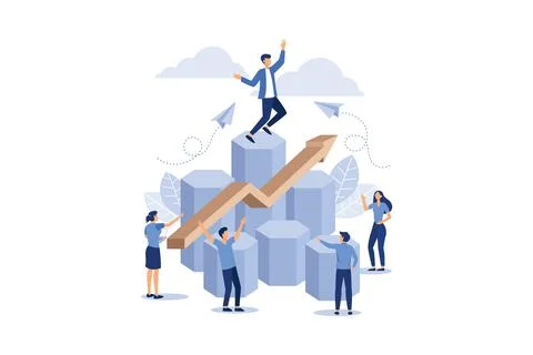 Virtual business assistant. teamwork on performance, brainstorming, card inve Ilustração Stock