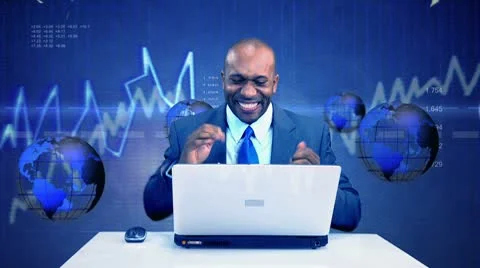 Virtual Business Environment Financial Returns Stock Footage