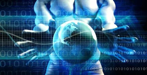 Virtual Business Illustrazione stock