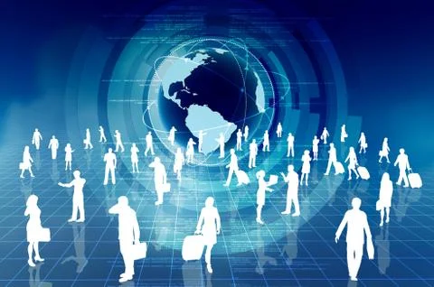 Virtual business Stock Illustration