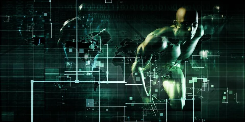 Virtual Business Illustrazione stock