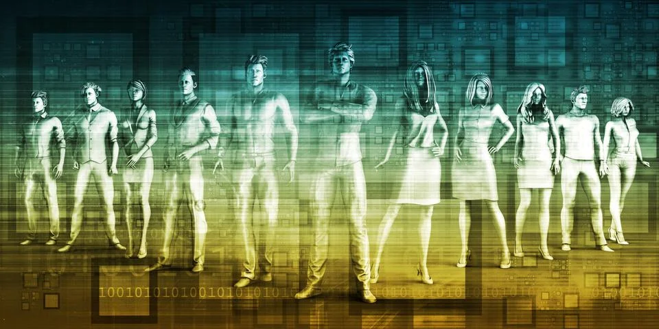 Virtual Business Stock Illustration
