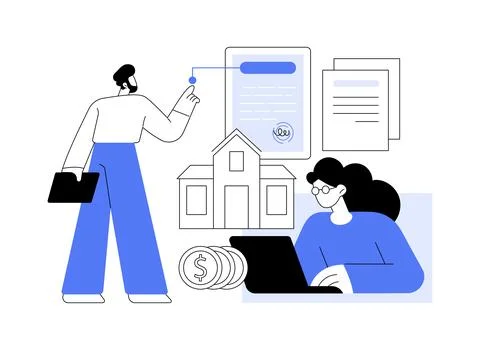 Virtual buying isolated cartoon vector illustrations. Ilustración de archivo