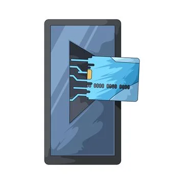Virtual card illustration Stock Illustration