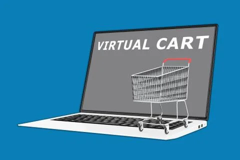 Virtual Cart concept Stock-Illustration