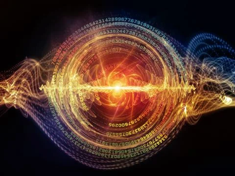 Virtual Central Wave Stock Illustration