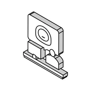 Virtual chat bot isometric icon vector illustration Stock Illustration