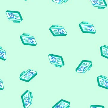 Virtual chat bot isometric icon seamless pattern イラスト素材