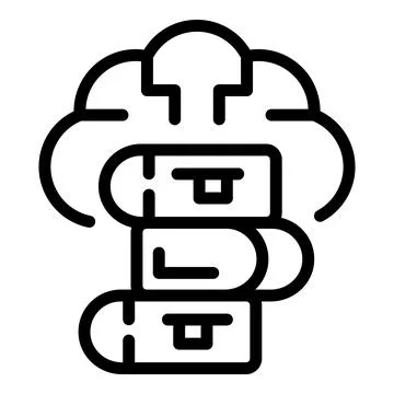 Virtual class icon outline vector. Training development Stock Illustration