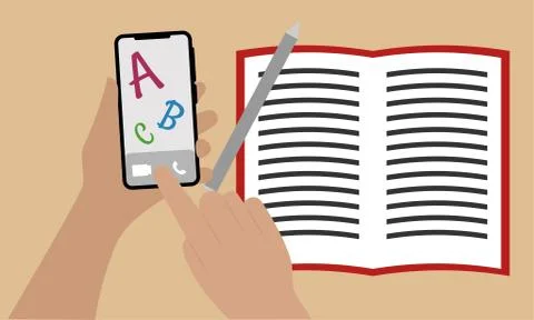 Virtual class illustration Illustrazione stock