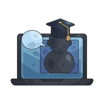 Virtual class illustration Stock Illustration