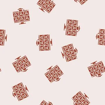 Virtual classroom online learning platform glyph seamless pattern Illustrazione stock