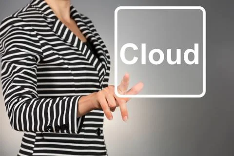 Virtual cloud concept. Stockfoto's