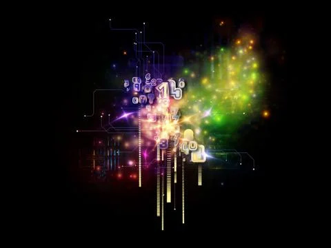 Virtual Cloud Technology Stock Illustration