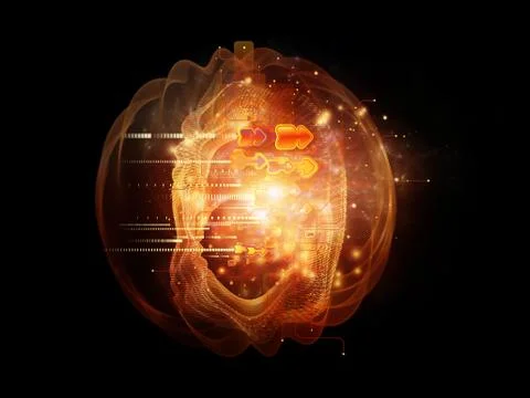 Virtual Cloud Technology Stock Illustration