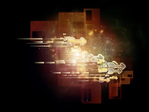 Virtual Cloud Technology Stock Illustration