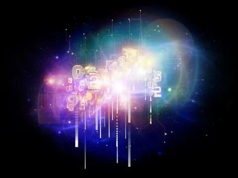 Virtual Cloud Technology Stock Illustration