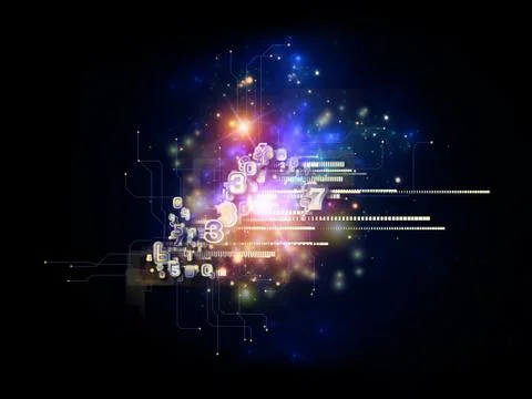 Virtual Cloud Technology Illustrazione stock