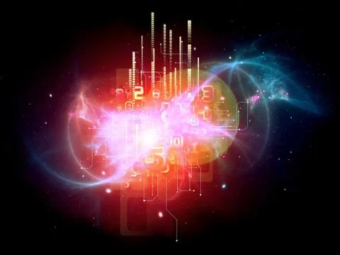 Virtual Cloud Technology Stock Illustration