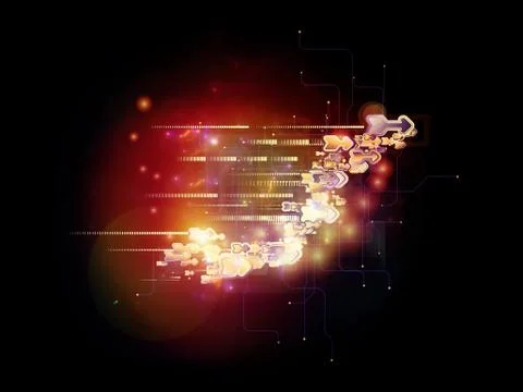 Virtual Cloud Technology Stock Illustration