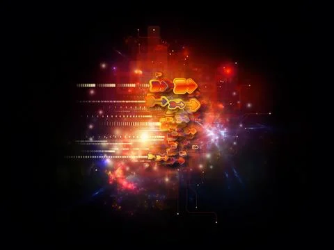 Virtual Cloud Technology 스톡 일러스트