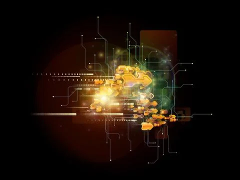 Virtual Cloud Technology Stock Illustration