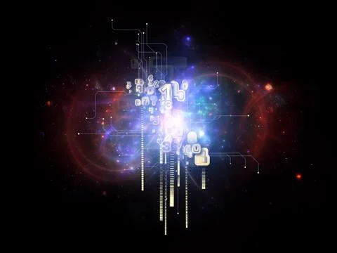 Virtual Cloud Technology Stock Illustration