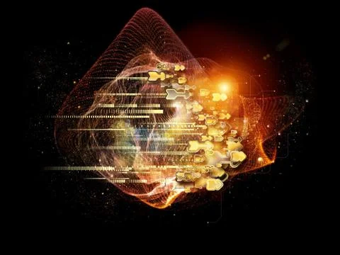 Virtual Cloud Technology 스톡 일러스트