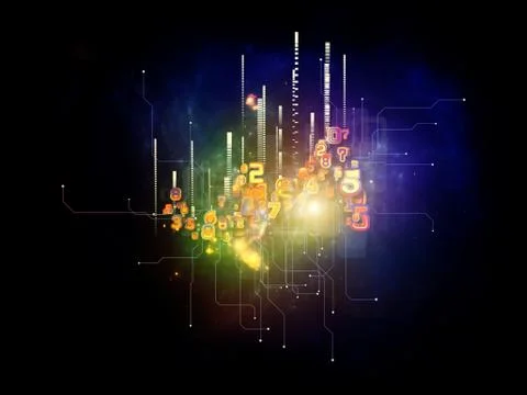 Virtual Cloud Technology 스톡 일러스트