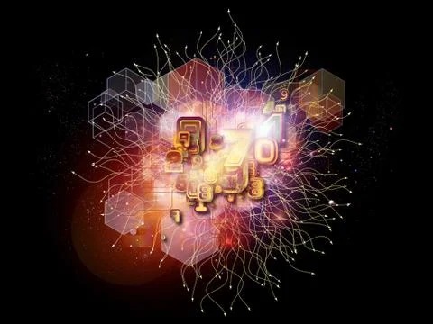 Virtual Cloud Technology Stock Illustration